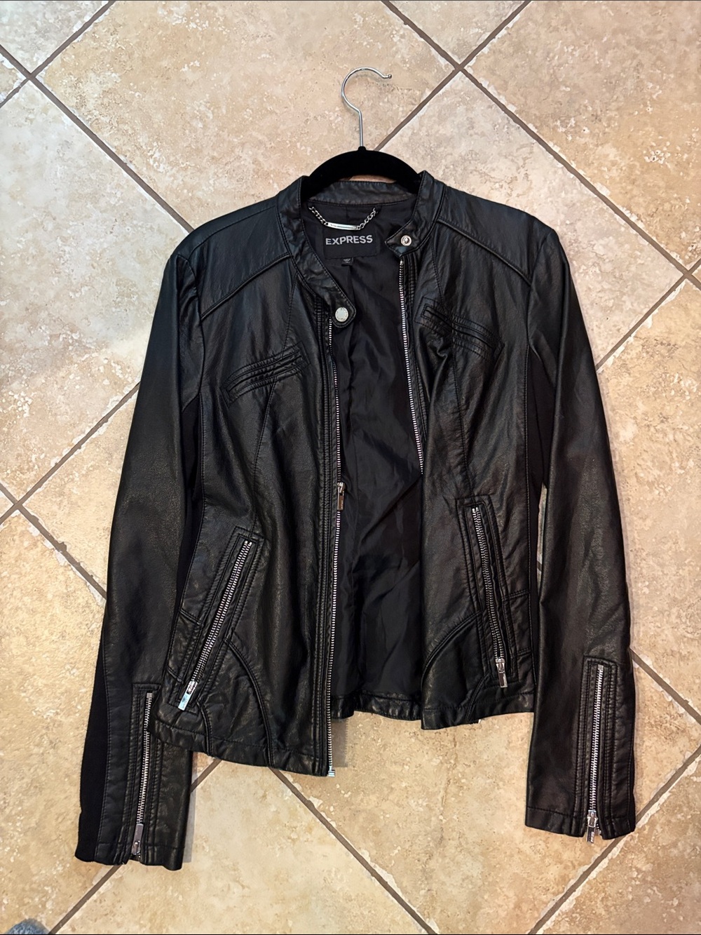 Black Faux Leather Jacket